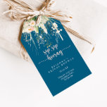 Boho Wildflower Navy Sip Sip Hooray Bridal Shower  Gift Tags<br><div class="desc">These boho wildflower navy sip sip hooray bridal shower gift tags are perfect for a rustic wedding shower. The design features watercolor pink,  blush,  yellow,  and white wildflowers arranged in elegant bouquets.</div>