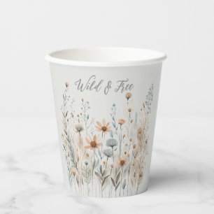 Boho Wildflower Paper Cups