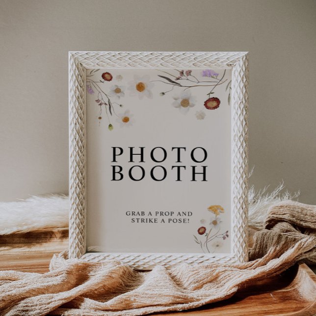 Boho Wildflower Photo Booth Wedding Sign  (Creator Uploaded)