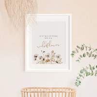Boho Wildflower Poster