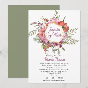 boho wildflower shower by mail bridal shower invitation