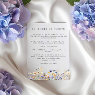 Boho Wildflower Spring SCHEDULE OF EVENTS Invitation