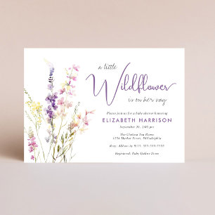 Boho Wildflower Watercolor Baby Shower Invitation