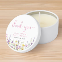 Boho Wildflower Watercolor Baby Shower Thank You