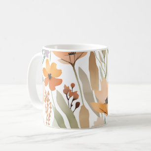 Boho Wildflower  Watercolor Floral Pastel  Coffee Mug