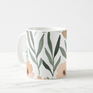 Boho Wildflower  Watercolor Floral Pastel  Coffee Mug