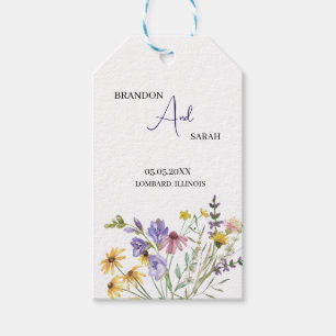 Boho Wildflower Wedding Gift Tags