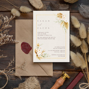 Boho Wildflower Wedding Invitation