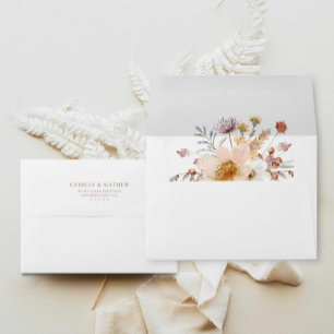 Boho Wildflower Wedding Invitation Envelope