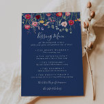 Boho Wildflower Wedding Kissing Menu Game Card<br><div class="desc">This boho wildflower wedding kissing menu game card is perfect for a modern wedding reception. The design features a multicolored assortment of pink,  blush,  purple,  yellow,  white,  violet,  red,  burgundy wild flowers.</div>