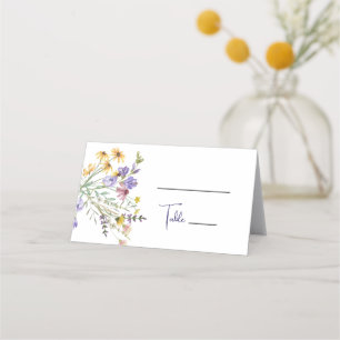 Boho Wildflower Wedding Place Card