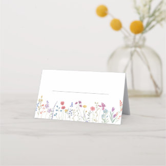 Boho Wildflower Wedding Place Card