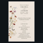 Boho Wildflower Wedding Program<br><div class="desc">Guide your guests through your special day with our Boho Wildflower Wedding Program. Featuring a beautiful design of rustic dried grasses,  delicate leaves,  and vintage wildflowers in shades of tan,  brown,  rust,  terracotta,  and burnt orange,  this program combines practicality with bohemian elegance,  ensuring a memorable and well-organised celebration.</div>