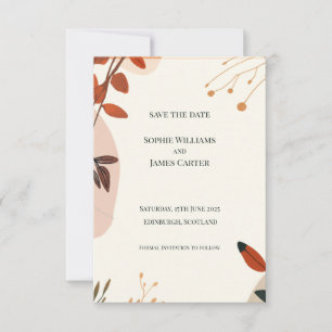 Boho Wildflower Wedding Save The Date Card   Sprin