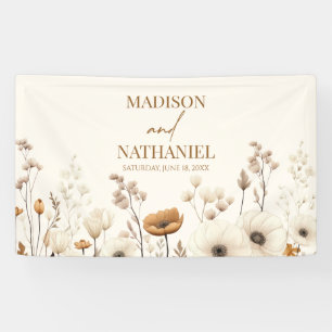 Boho Wildflower Wild Flower Floral Garden Wedding Banner