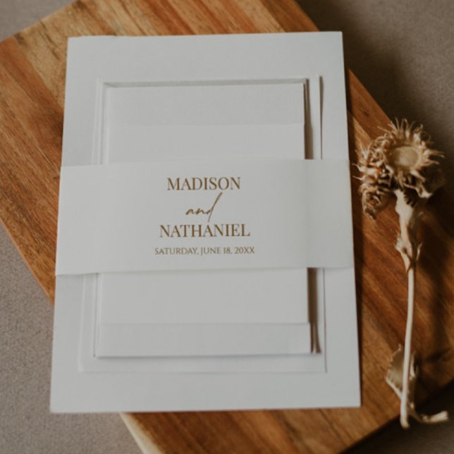 Boho Wildflower Wild Flower Floral Garden Wedding Invitation Belly Band (Creator Uploaded)