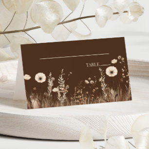 Boho Wildflower Wild Flowers Floral Wedding  Place Card