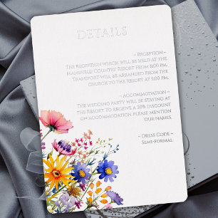 Boho Wildflowers and Luxurious Silver Enclosure