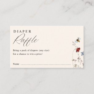 Boho Wildflowers Bees Baby Shower Book Request Enclosure Card