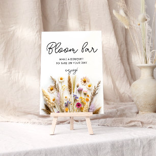 Boho Wildflowers Bloom or Flower Bar Poster