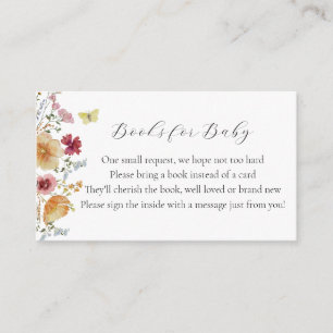 Boho Wildflowers Books for Baby Enclosure Card