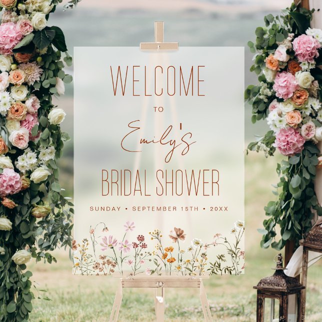 Boho Wildflowers Bridal Shower Welcome Sign (Creator Uploaded)