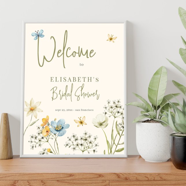 Boho wildflowers bridal shower welcome sign (Creator Uploaded)