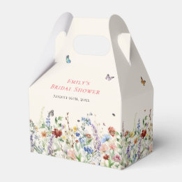 Boho Wildflowers Butterflies Favour Box