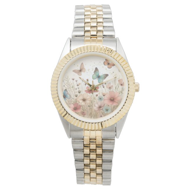 Boho Wildflowers & butterflies  Watch (Front)