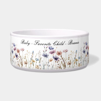 Boho Wildflowers Favourite Child Pet Bowl