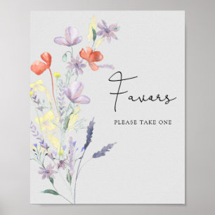 Boho Wildflowers - Favours Poster