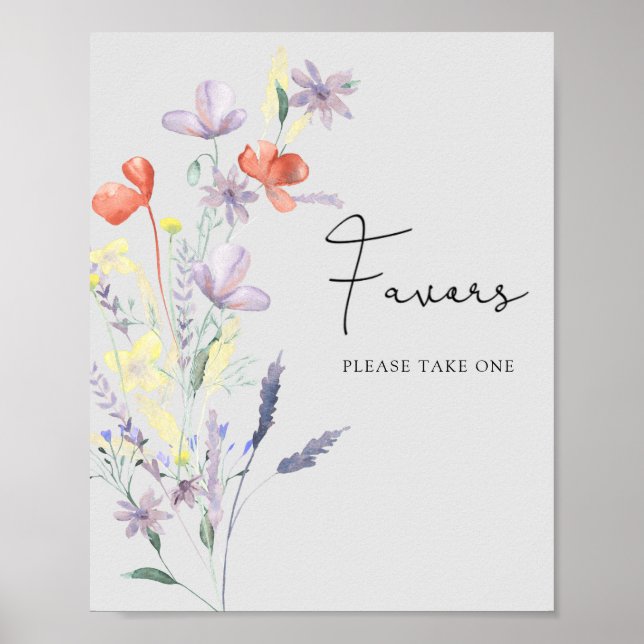 Boho Wildflowers - Favours Poster (Front)