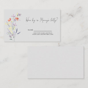 Boho Wildflowers How big is mummy's belly Enclosure Card