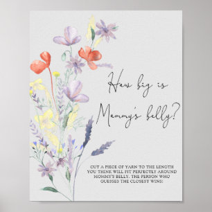 Boho Wildflowers - How big is mummy's belly game Poster