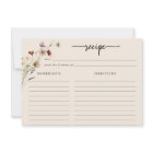 Boho Wildflowers Large Recipe Card