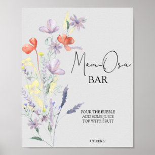 Boho Wildflowers \ Mum-osa bar Poster