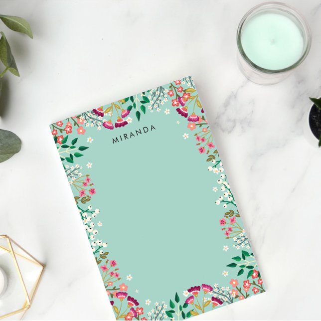 Boho Wildflowers - Name Post-it Notes (Creator Uploaded)