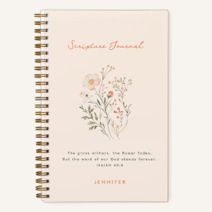 Boho Wildflowers Personalised Scripture Journal