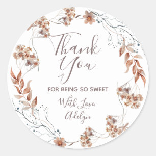 Boho Wildflowers Thank You for being here Stickers