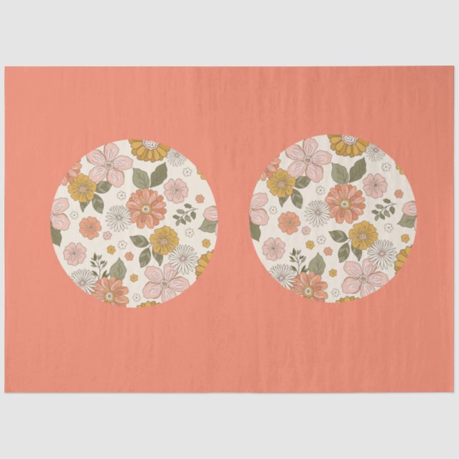 Boho Wildflowers Tissue Paper (Front)