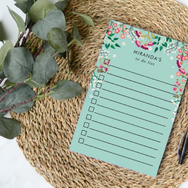 Boho Wildflowers - To Do List - Name Post-it Notes (Creator Uploaded)