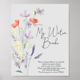 Boho Wildflowers - Water broke game Poster