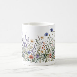 Boho Wildflowers Watercolor Mug