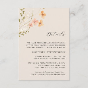Boho Wildflowers Wedding Enclosure Card
