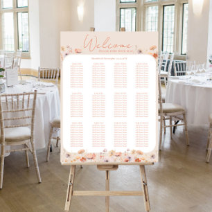 Boho Wildflowers Wedding Find Your Seat Poster