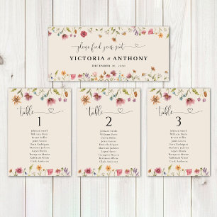 Boho Wildflowers Wedding Head Table Sign