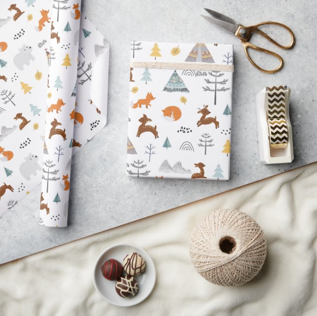 Boho Winter Animals | Christmas Wrapping Paper (Crafts)