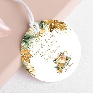 Boho winter baby shower tea party thank you favour tags