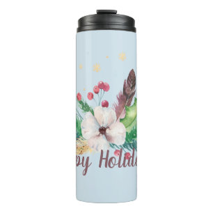 Boho Winter Bouquet Customisable   Thermal Tumbler