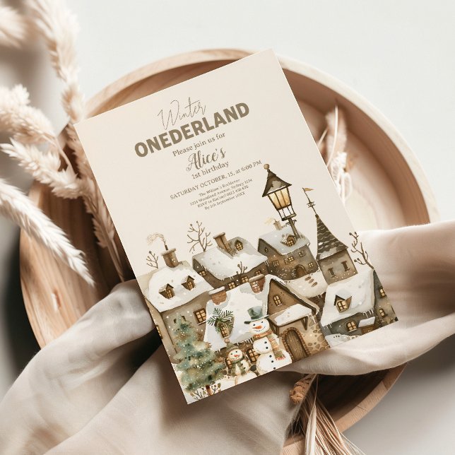 Boho Winter Onederland Birthday Invitation (Creator Uploaded)